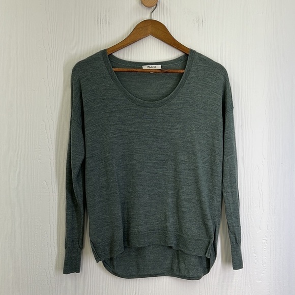 Madewell - Southstar Lightweight Merino Wool Pullover Light Green Sweater SZ XS - Picture 7 of 10